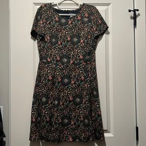 JCREW kaleidoscope pattern floral dress
